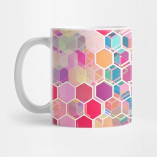 Rainbow Honeycomb - colorful hexagon pattern Mug